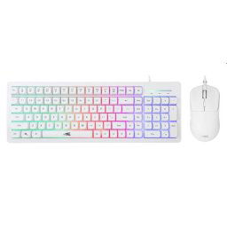 Baracuda Gaming set ORCA, gaming keyboard and gaming mouse, US, white ORCA-W