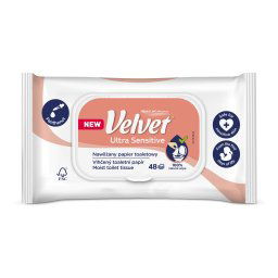 Velvet vlhčený toaletný papier Ultra Sensitive 48ks