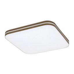 Rabalux Biele stropné LED svietidlo Oscar2 Star s dekórom dreva hranaté 330x330mm 18W 71178