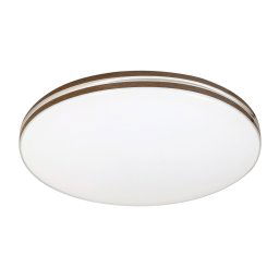 Rabalux Biele stropné LED svietidlo Oscar2 s dekórom dreva okrúhle 340mm 18W 71173