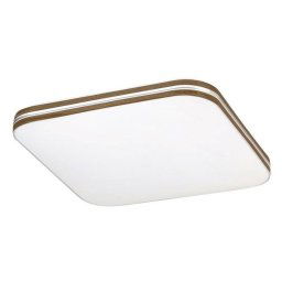Rabalux Biele stropné LED svietidlo Oscar2 s dekórom dreva hranaté 330x330mm 18W 71174