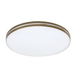 Rabalux Biele stropné LED svietidlo Oscar2 Star s dekórom dreva okrúhle 340mm 18W 71177