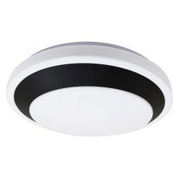 Rabalux Bielo-čierne stropné LED svietidlo Barbora 380mm 24W 71273
