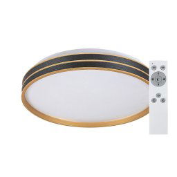Rabalux Čierno-zlaté stropné LED svietidlo Gandor 390mm 24W CCT s DO 71141