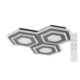 Rabalux Čierne stropné LED svietidlo Bitsi 415x415mm 72W CCT s DO 71115