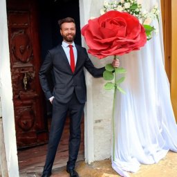 Valentínska ruža XXL - Veľká ruža červená 1,6m