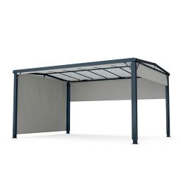 Blumfeldt Pantheon Cortina Solid Sky Pergola 3x4, odolná voči poveternostným vplyvom, s práškovým nástrekom, bočné panely