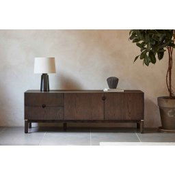 Furniria Dizajnový TV stolík Takayoshi 160 cm tmavohnedý
