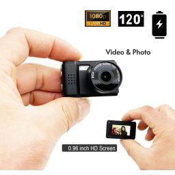 Mini spy kamera foto/video FULL HD 1080P + 1" mikro LCD displej (rozmery iba 4cm x 2,7cm)