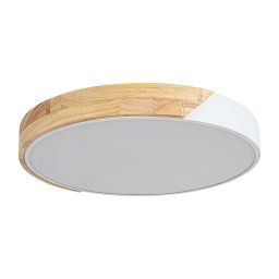 Rabalux Biele stropné LED svietidlo Maple s dekórom dreva 415mm 24W R3527