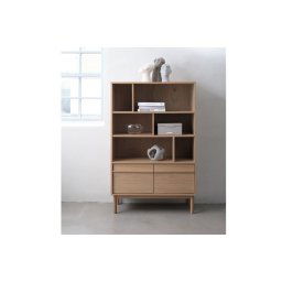 Furniria Dizajnová knižnica Zayleigh 140 cm vzor dub