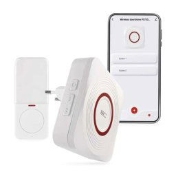 EMOS GoSmart Biely domový bezdrôtový zvonček do zásuvky s WiFi P5735WS