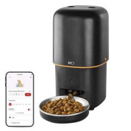 EMOS GoSmart Čierny dávkovač krmiva 4L s WiFi H6002