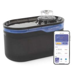 EMOS GoSmart Šedá vodná fontána 2,6L s WiFi H6102