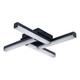 Rabalux Čierne stropné LED svietidlo Evan 425x425mm 18W IP44 2168