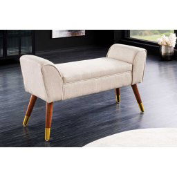 LuxD Dizajnová lavica Dafina 90 cm béžová