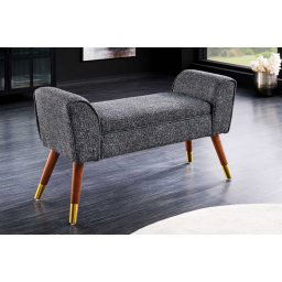 LuxD Dizajnová lavica Dafina 90 cm antracitová