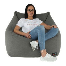 Kondela Sedací vak, sivá látka, URASON