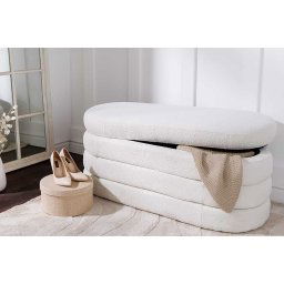 LuxD Dizajnová lavica Faustino 113 cm biela