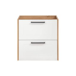 Skrinka pod umývadlo, 60cm, dub artisan, biela, MADERA WHITE 820