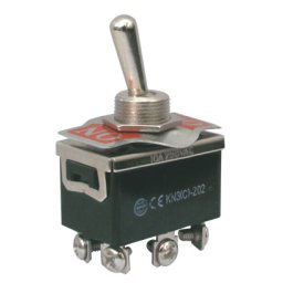 Prepínač páčkový 2pol./6pin ON-ON 250V/10A šroub.