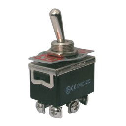 Prepínač páčkový 3pol./6pin ON-OFF-ON 250V/10A šroub.