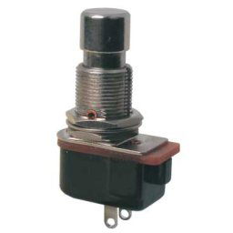 Prepínač tlačidlo okrúhle ON-(OFF) 12V kov