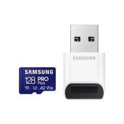 Karta pamäťová SAMSUNG PRO Plus microSDXC 128GB U3 A2 V30 s čítačkou