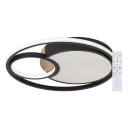 Rabalux Čierne stropné LED svietidlo Leola 480mm 81W CCT s DO 71044