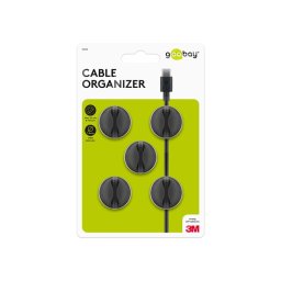 Organizér na káble GOOBAY 95040 5ks Black