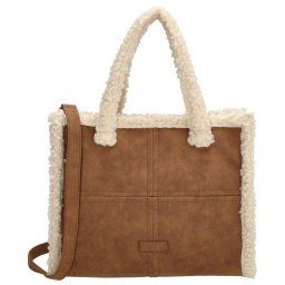 Hnedá huňatá crossbody kabelka "Polar Bear"