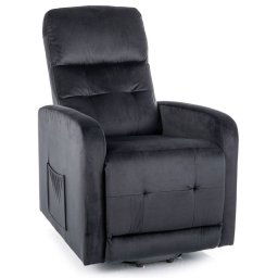 Elektrické relaxačné kreslo OTUS II VELVET, čierna bluvel 19