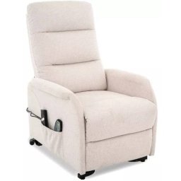 Relaxačné, polohovacie kreslo, svetlobéžová látka, Signal, JUPITER BREGO M