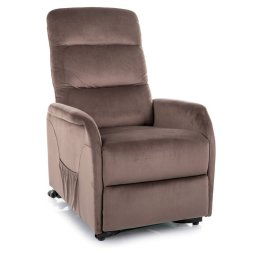 Relaxačné kreslo JUPITER VELVET M, cappuccino bluvel 38