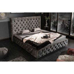 LuxD Dizajnová posteľ Laney II 160 x 200 cm olivovo-sivý zamat