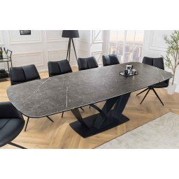 LuxD Rozťahovací keramický stôl Vallerina 180-220-260 cm grafit