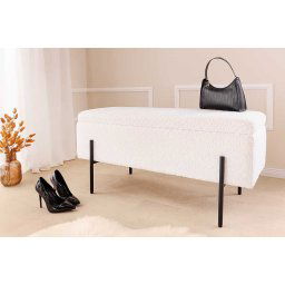 LuxD Dizajnová lavica Giuliana 100 cm biela