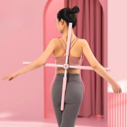Strečingová pomôcka na jogu a cvičenie na chrbát a plecia - Korekčné jogové + pilates palice
