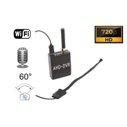 Miniatúrna 8x8mm pinhole 720P HD kamera 60° uhol so zvukom + WiFi DVR modul pre live prenos