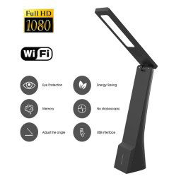 Dotyková LED nabíjateľná stolová lampa s HD 1080p WiFi kamerou + 16GB pamäť