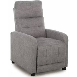 Relaxačné kreslo, polohovacie, sivá látka, Signal, OTUS BREGO