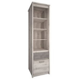 Kondela Regál, 56cm, otvorený, gaštan nairobi, onyx, JESI NEW 1D1S