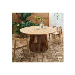 Norddan Dizajnový záhradný stôl Callum 120 cm teak