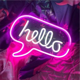 LED reklamné neónové logo svietiace - HELLO