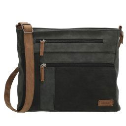 Čierna dvojfarebná crossbody kabelka na rameno "Melissa“