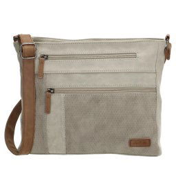 Sivá dvojfarebná crossbody kabelka na rameno "Melissa“