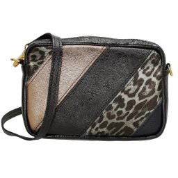 Čierna luxusná kožená crossbody kabelka „Impossible“