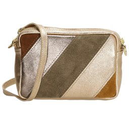Béžová luxusná kožená crossbody kabelka „Impossible“