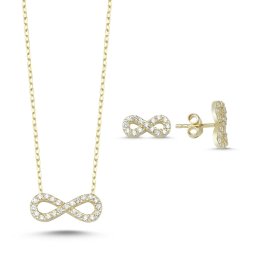 Olivie Strieborná sada NEKONEČNO GOLD 4391
