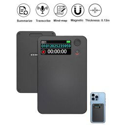 Diktafón prepis textu - AI záznamník hlasu ultratenký + prekladač podpora 100+ jazykov + 64GB pamäť